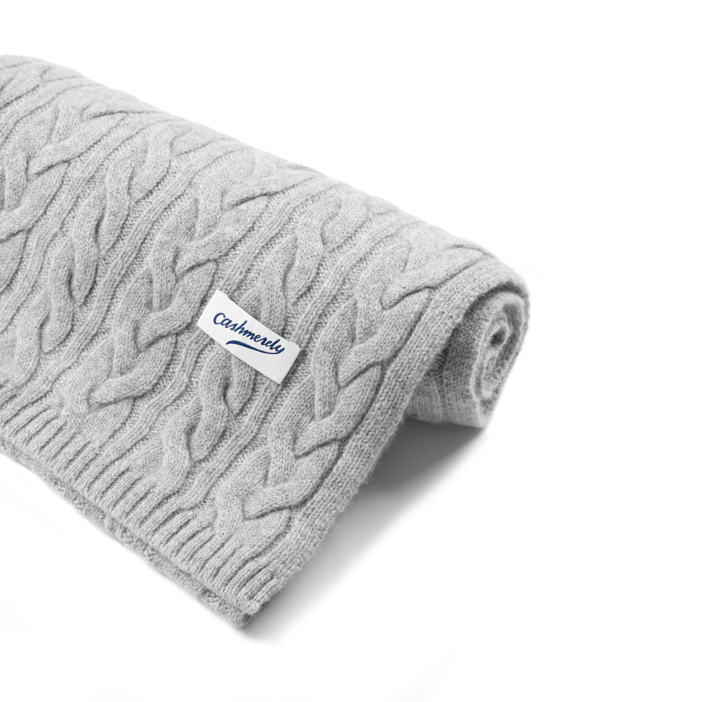 Kaschmir Schal mit Zopfmuster