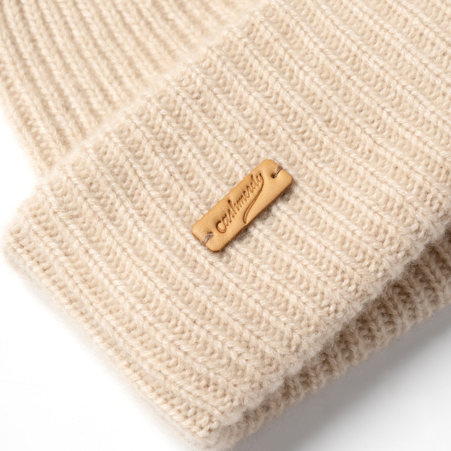 Mütze aus Kaschmir / Beige