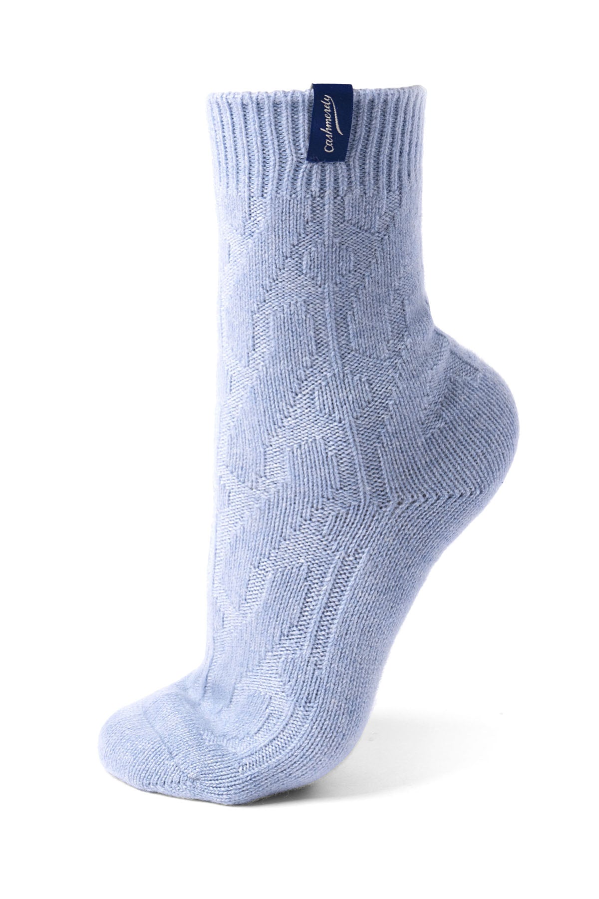 Kaschmir Bettsocken / Hellblau