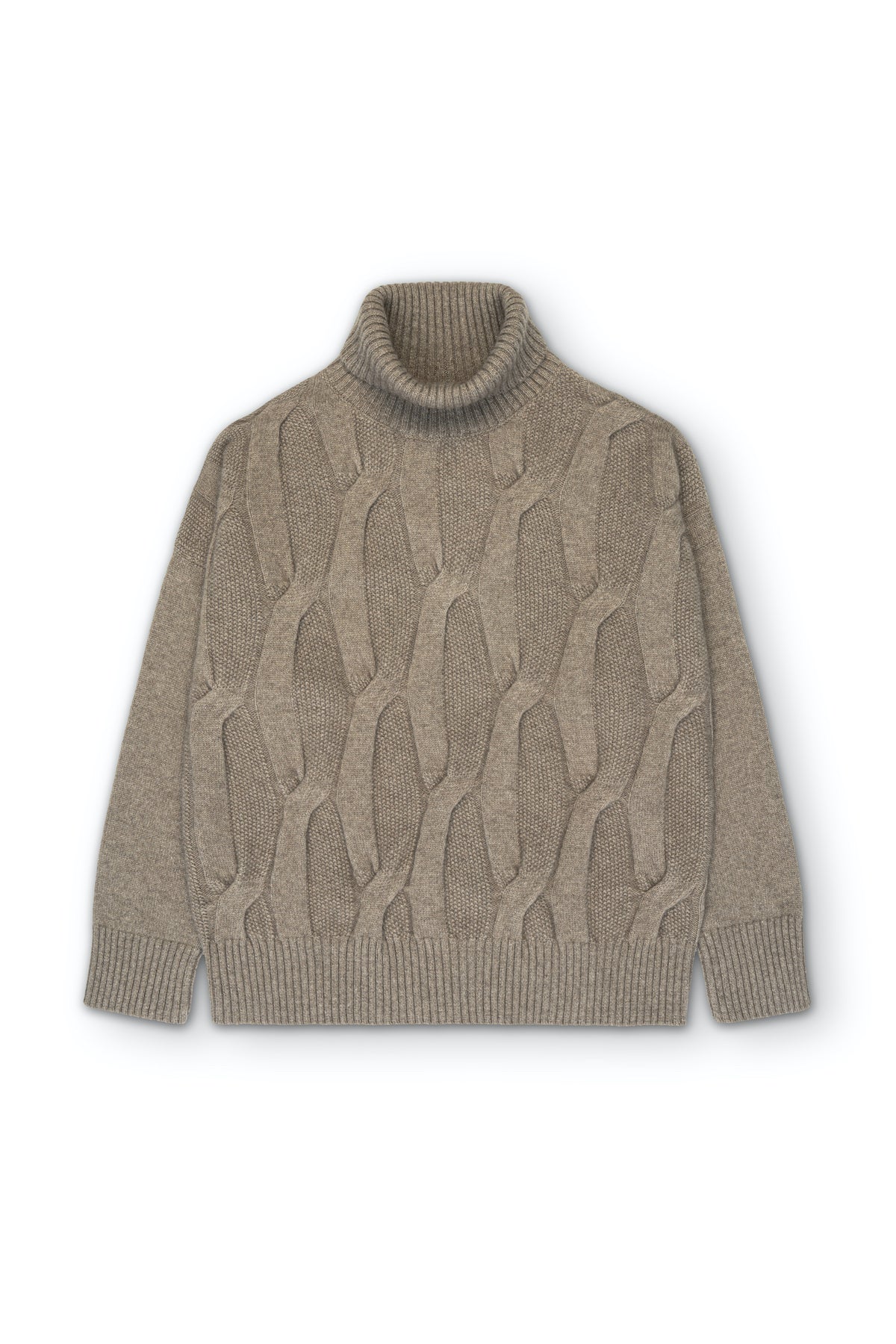 Naturbrauner Kaschmir Sweater ungefärbt