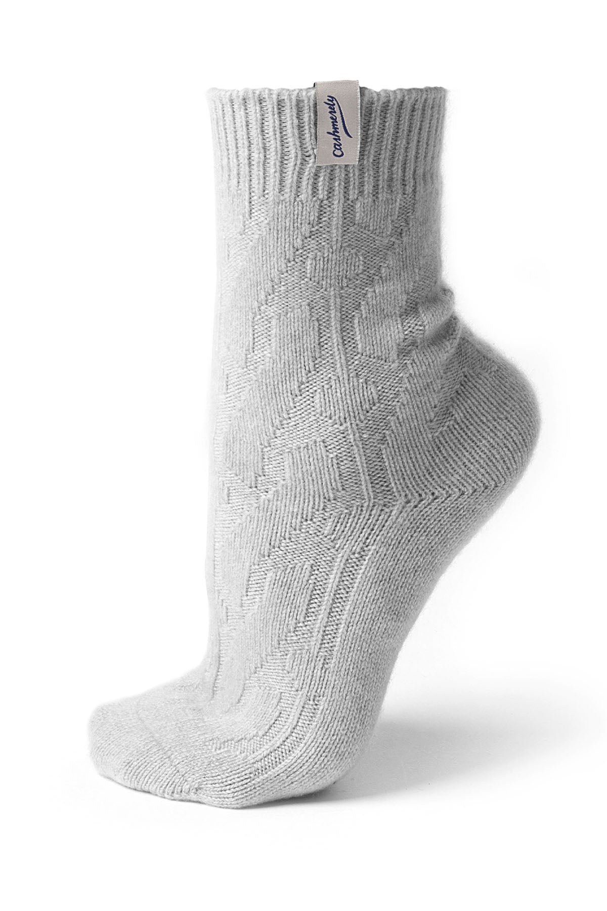 Kaschmir Bettsocken / Grau