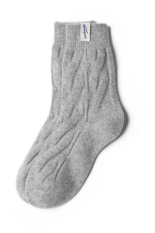 Kaschmir Bettsocken / Grau