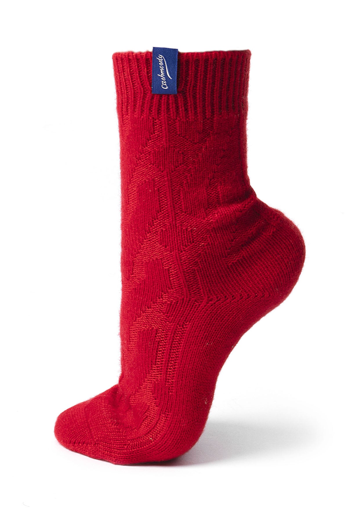 Kaschmir Bettsocken / Rot