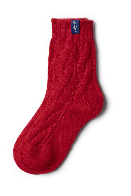 Kaschmirsocken Damen / Rot