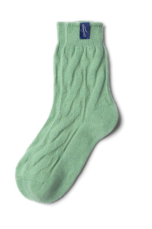 Kaschmir Bettsocken / Mintgrün