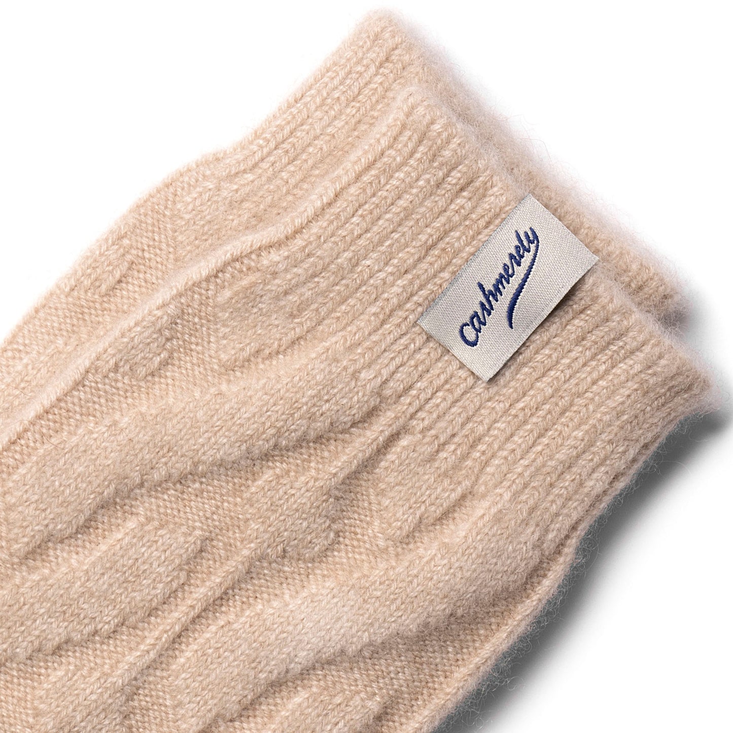 Kaschmir Bettsocken / Beige