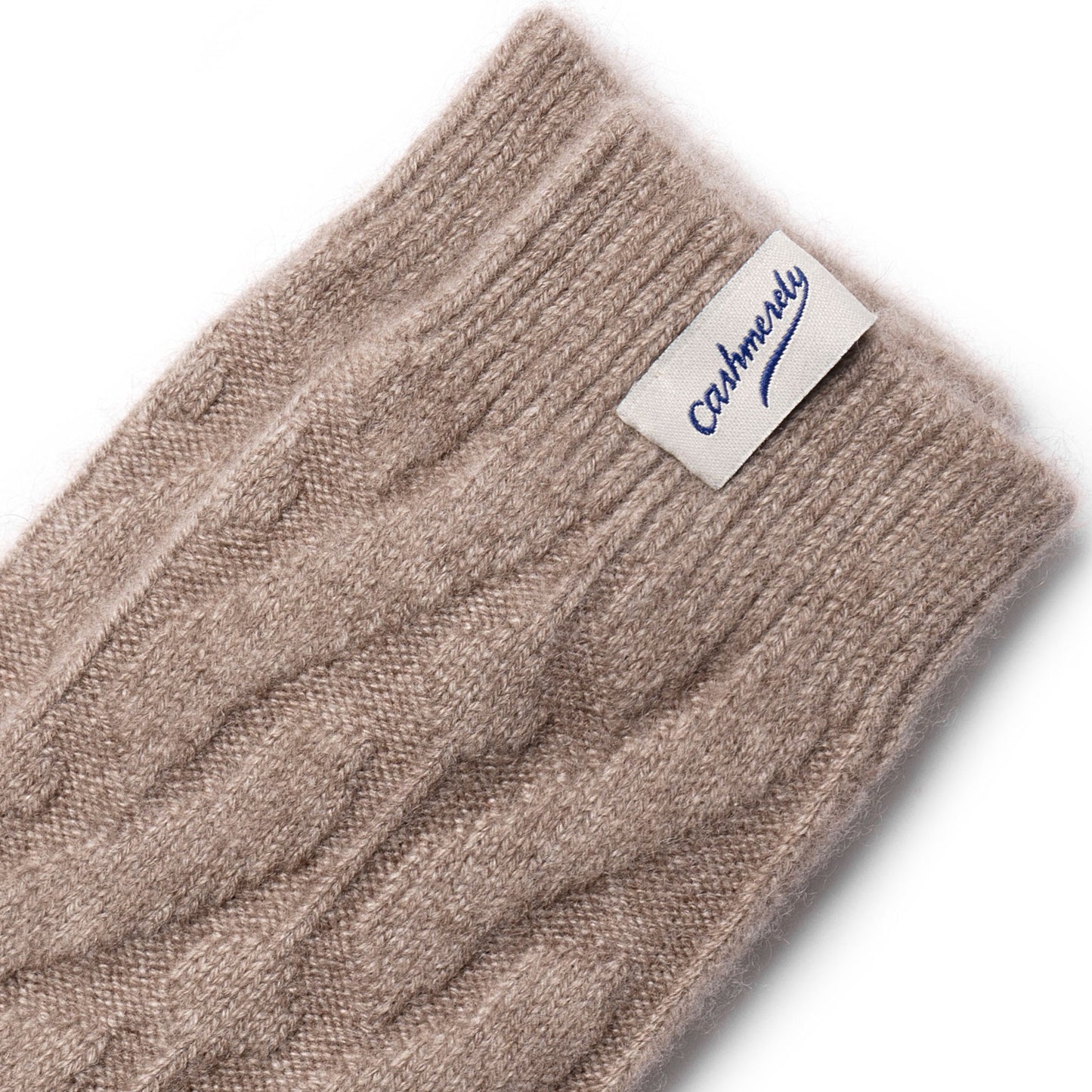 Kaschmir Bettsocken / Naturbraun